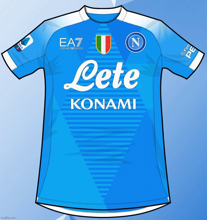 Emporio Armani Napoli 2022-2023 Shirt if they win Serie A | image tagged in napoli,maglie,calcio,serie a,scudetto,memes | made w/ Imgflip meme maker
