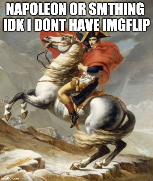 NAPOLEON OR SMTHING 
IDK I DONT HAVE IMGFLIP | made w/ Imgflip meme maker