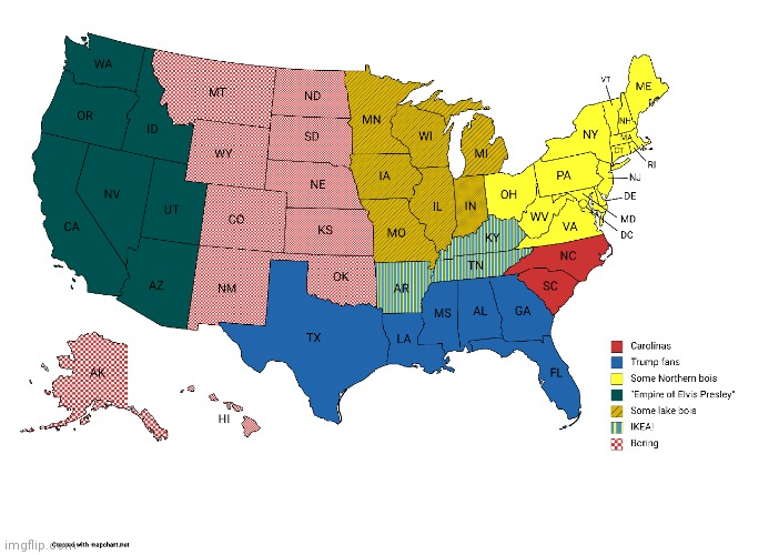 I made my own better states map | made w/ Imgflip meme maker