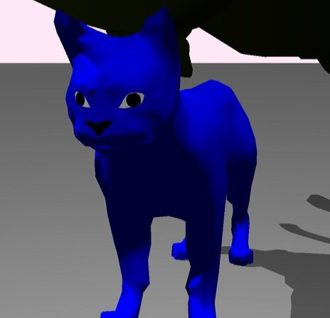 Weird blue cat Blank Meme Template