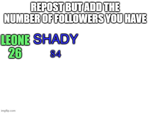 SHADY
84 | made w/ Imgflip meme maker