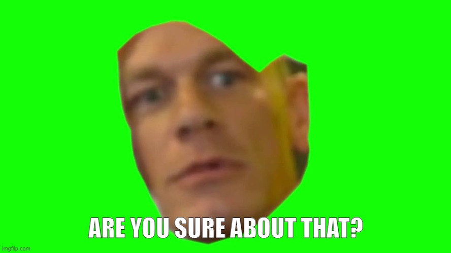 Are you sure about that? (Cena) | ARE YOU SURE ABOUT THAT? | image tagged in are you sure about that cena | made w/ Imgflip meme maker