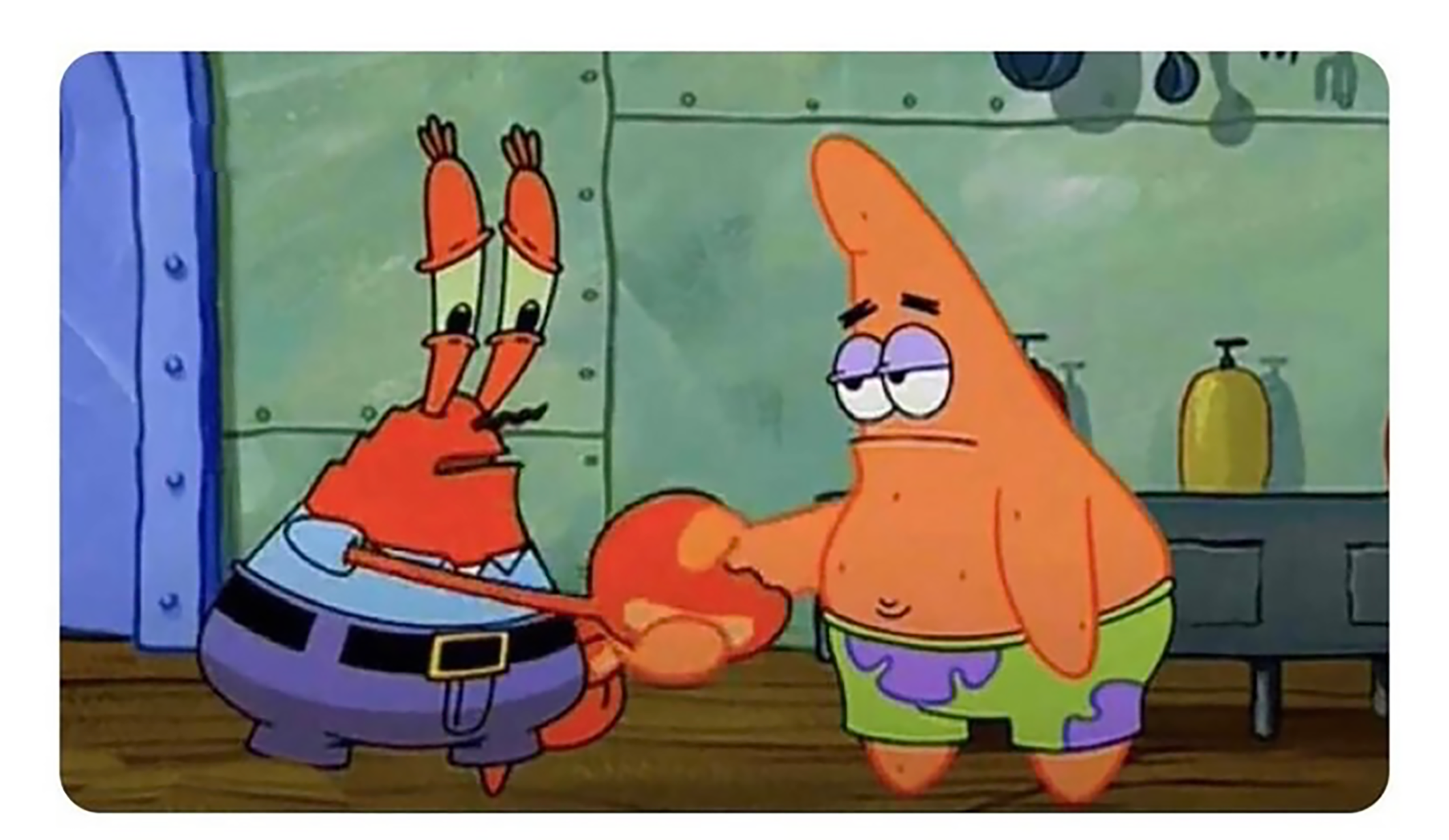 Patrick and Krabs Draw Blank Meme Template