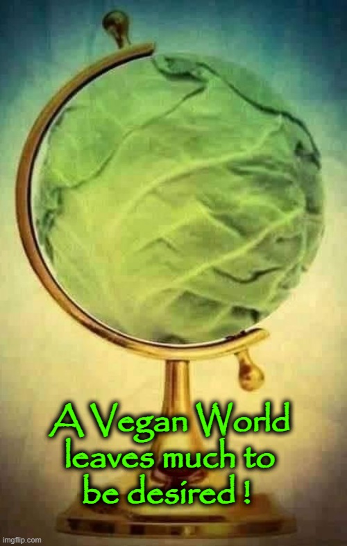 A Vegan World | A Vegan World
leaves much to
be desired ! | image tagged in desire | made w/ Imgflip meme maker
