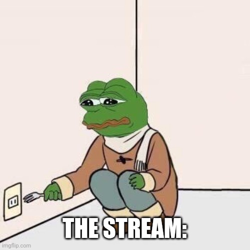 Sad Pepe Suicide | THE STREAM: | image tagged in sad pepe suicide | made w/ Imgflip meme maker