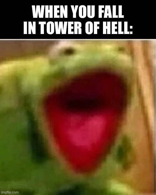 AHHHHHHHHHHHHH | WHEN YOU FALL IN TOWER OF HELL: | image tagged in ahhhhhhhhhhhhh,roblox meme,oh wow are you actually reading these tags | made w/ Imgflip meme maker