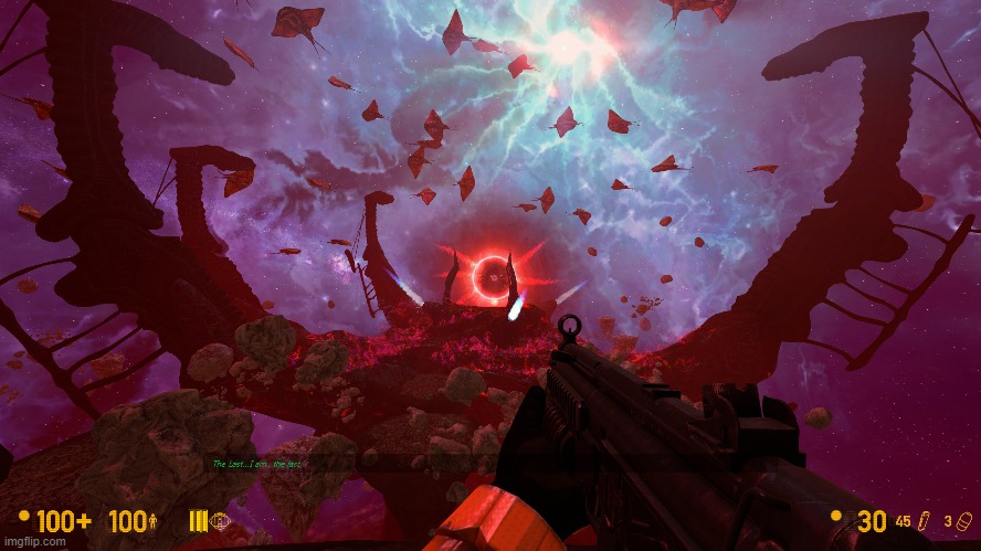 I can finnaly screenshot this, black-mesa last boss teleport | made w/ Imgflip meme maker