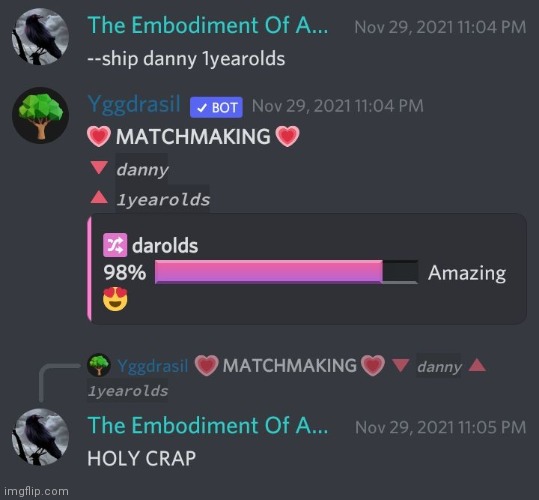 Danny x 1 year olds (ok gonna continue my break, bye) | made w/ Imgflip meme maker