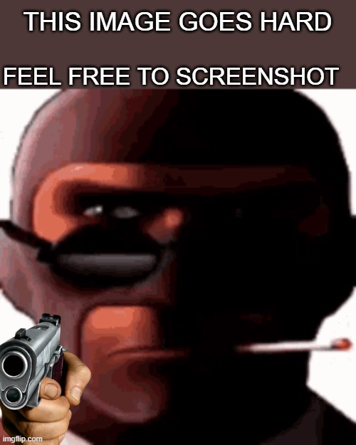 this is a joke dont bully me | FEEL FREE TO SCREENSHOT; THIS IMAGE GOES HARD | image tagged in success spy tf2 | made w/ Imgflip meme maker