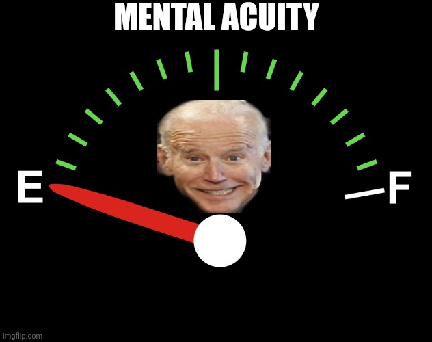 Gas gauge empty | MENTAL ACUITY | image tagged in gas gauge empty | made w/ Imgflip meme maker