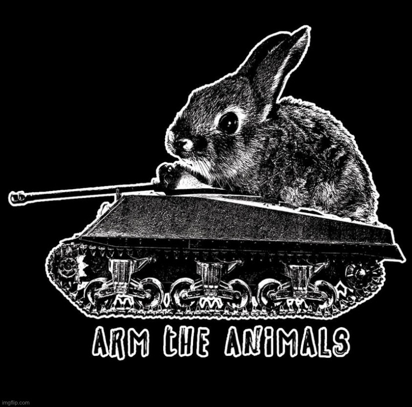 Arm the animals | image tagged in arm the animals | made w/ Imgflip meme maker