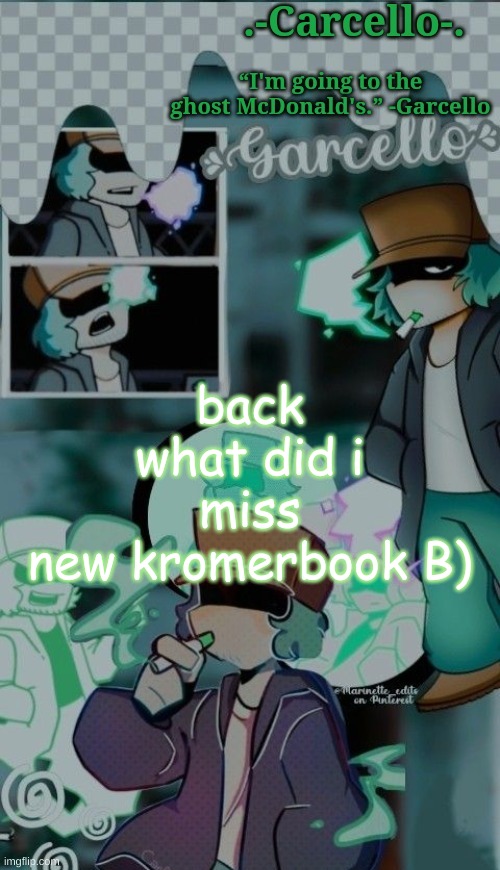 mog | back
what did i miss
new kromerbook B) | made w/ Imgflip meme maker
