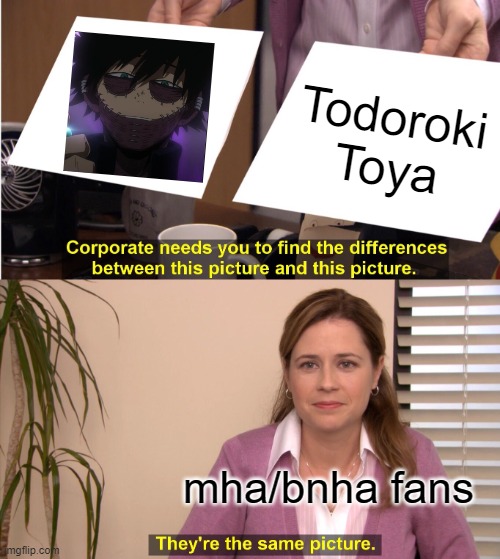 dont trust any mha/bnha fan who doesnt believe this |  Todoroki Toya; mha/bnha fans | image tagged in memes,they're the same picture,my hero academia,todoroki,funny,anime meme | made w/ Imgflip meme maker