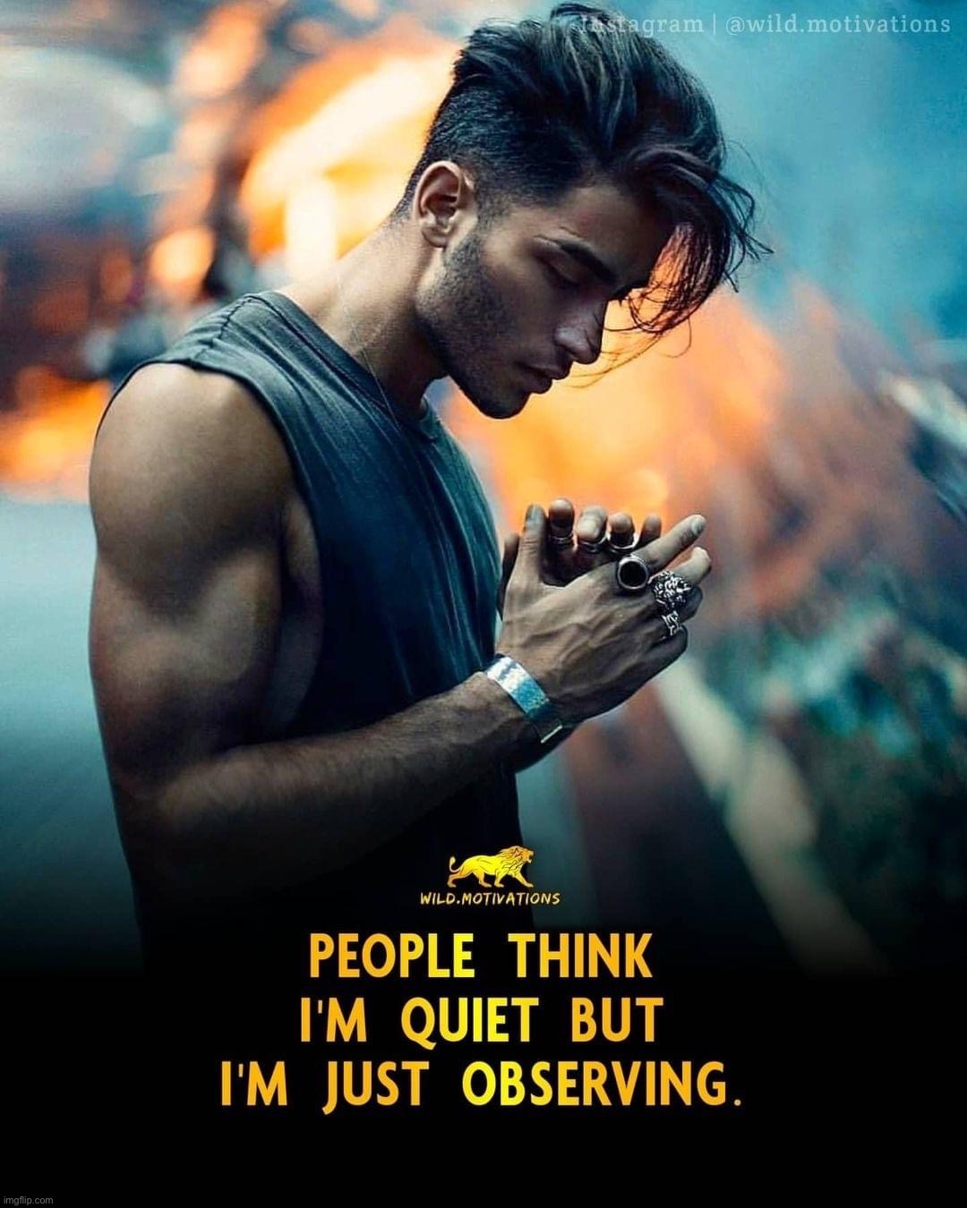 People think I’m quiet but I’m just observing | image tagged in people think i m quiet but i m just observing | made w/ Imgflip meme maker