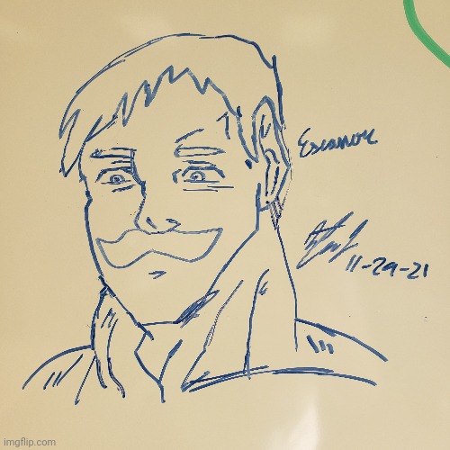 I drew Escanor on my Math Teachers whiteboard | made w/ Imgflip meme maker