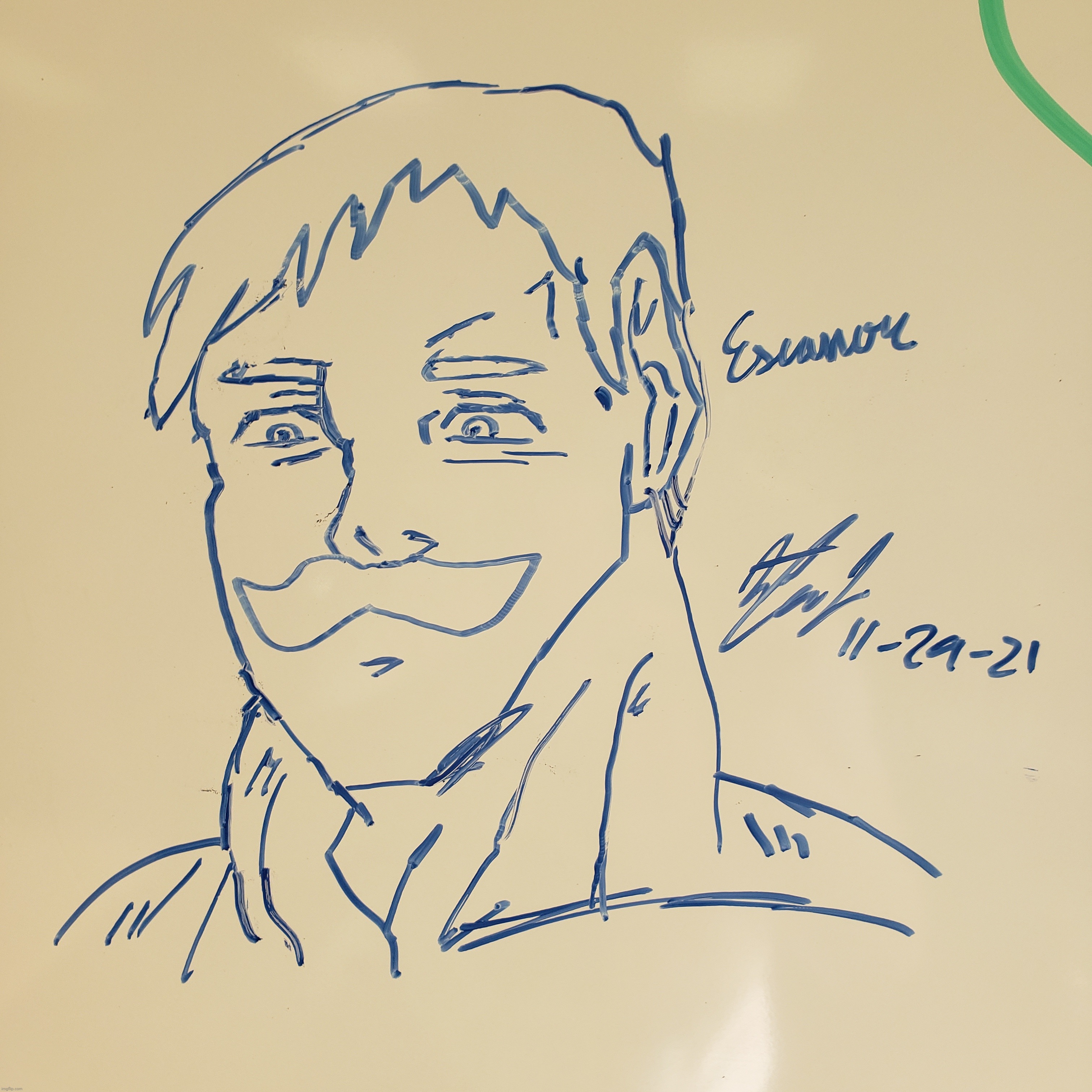 I drew Escanor on my Math Teacher's whiteboard today | made w/ Imgflip meme maker