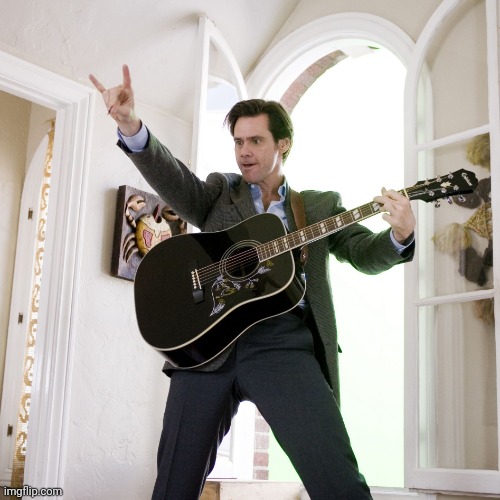 jim carrey Yes man guitar | image tagged in jim carrey yes man guitar | made w/ Imgflip meme maker