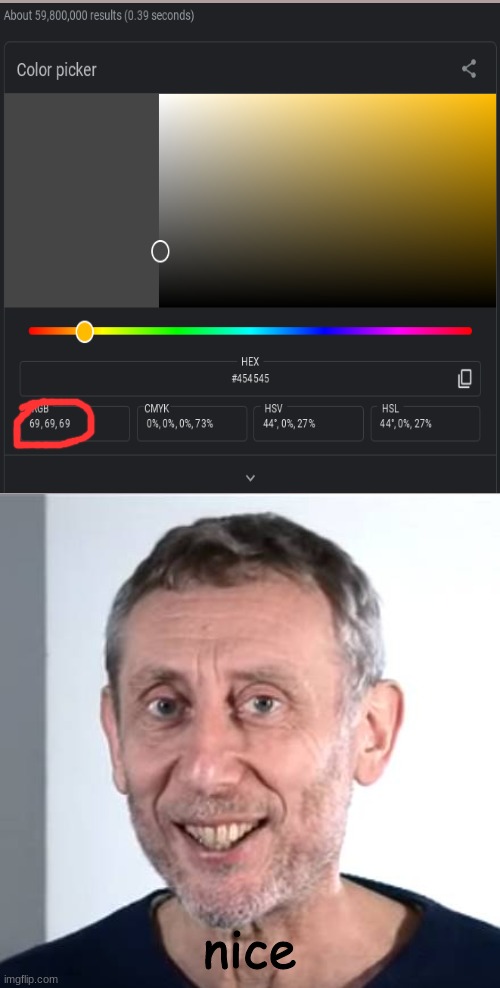 696969 epik number | nice | image tagged in nice michael rosen | made w/ Imgflip meme maker