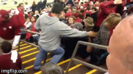 Alabama Fan Dive | image tagged in gifs | made w/ Imgflip video-to-gif maker