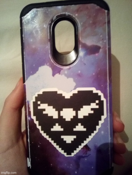 Got a Deltarune sticker for my phonecase :D | made w/ Imgflip meme maker