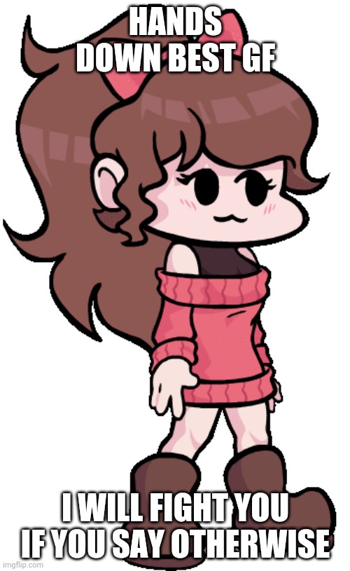 Soft GF is Queen (TheFestive_Goober: Is she though?) (C-bones: shut up twat she is) (Wall: FOR GOD SAKE USE COMMENTS GOOBER) | HANDS DOWN BEST GF; I WILL FIGHT YOU IF YOU SAY OTHERWISE | made w/ Imgflip meme maker