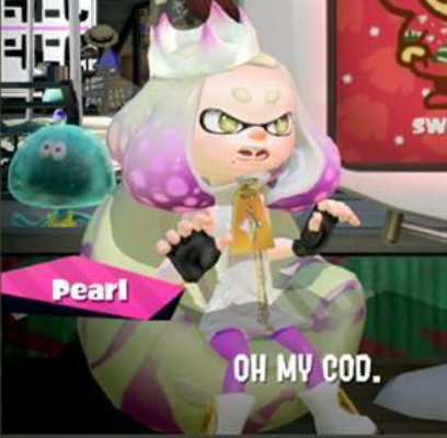 High Quality oh my cod (god) splatoon 2 pearl Blank Meme Template