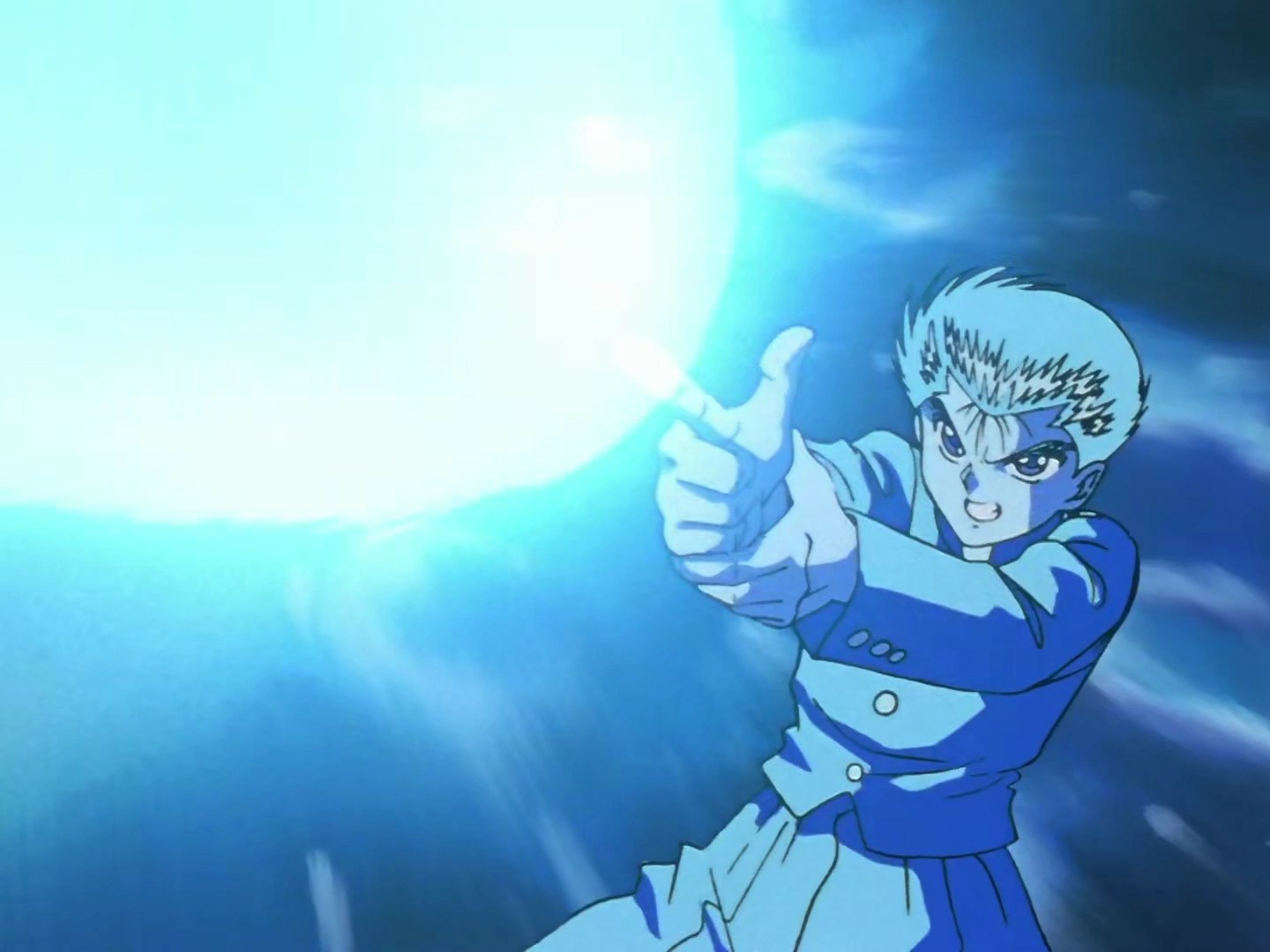 High Quality Yu Yu Hakusho Yusuke Urameshi Spirit Gun 3 Blank Meme Template