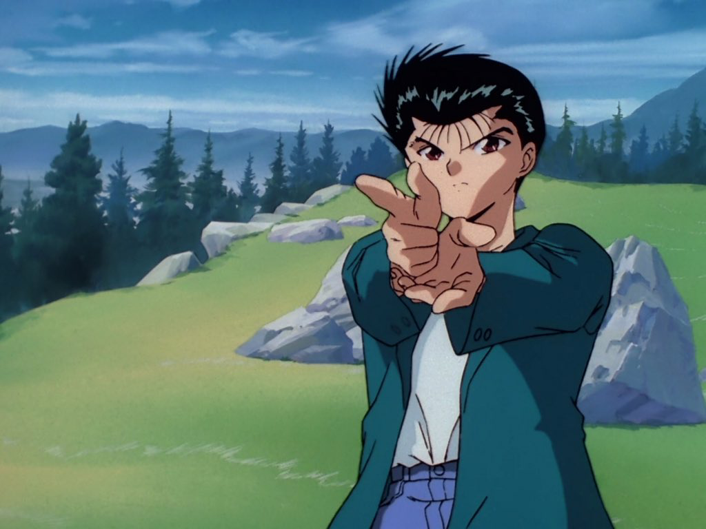 Yu Yu Hakusho Yusuke Urameshi Spirit Gun 4 Blank Meme Template