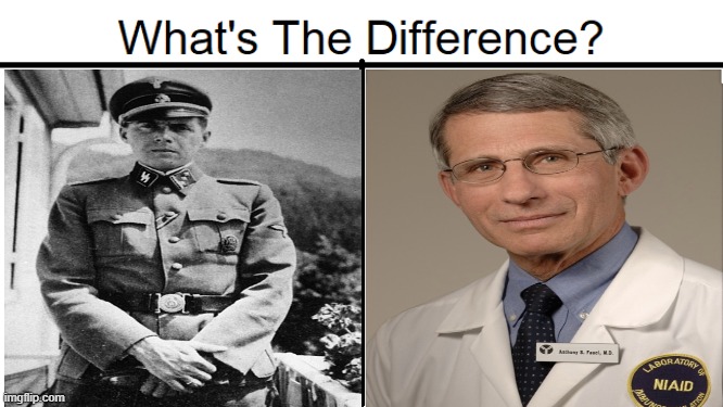 Dr Mengeleci | image tagged in what's the difference,dr menegele,dr fauci,covid19 | made w/ Imgflip meme maker