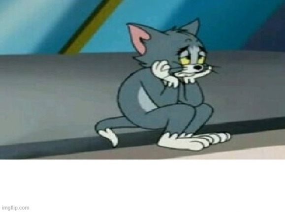 Sad Tom Cat | image tagged in sad tom cat | made w/ Imgflip meme maker