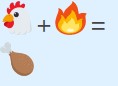 High Quality chicken + fire = meat Blank Meme Template