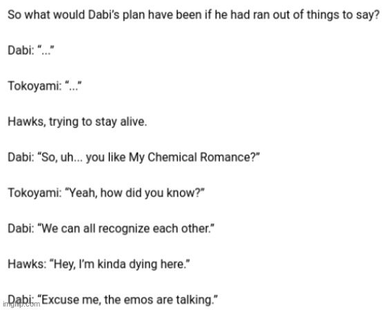 emo to emo communication | made w/ Imgflip meme maker