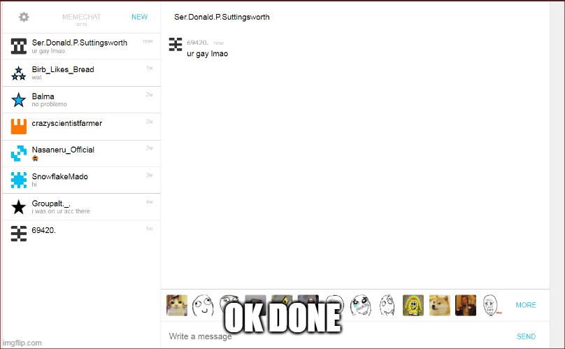 OK DONE | made w/ Imgflip meme maker