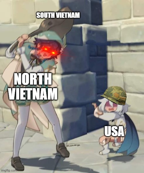 Bard |  SOUTH VIETNAM; NORTH VIETNAM; USA | image tagged in bard,meme | made w/ Imgflip meme maker