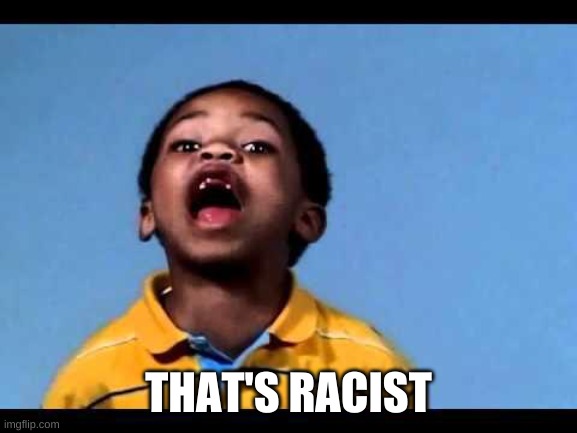 That's racist 2 | THAT'S RACIST | image tagged in that's racist 2 | made w/ Imgflip meme maker