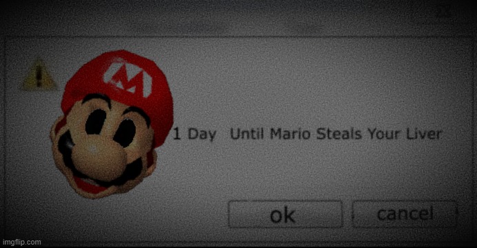 when someone says imgflip sucks | image tagged in 1 day until mario steals your liver | made w/ Imgflip meme maker