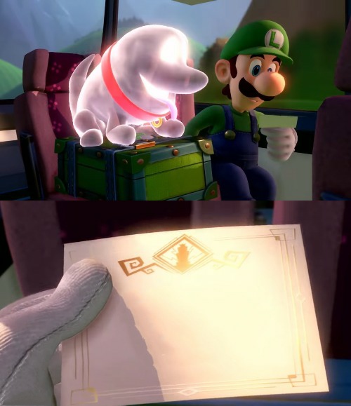 High Quality Luigi's Mansion 3 Intro Letter Blank Meme Template