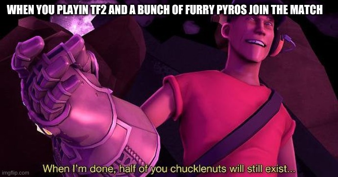 WHEN YOU PLAYIN TF2 AND A BUNCH OF FURRY PYROS JOIN THE MATCH | made w/ Imgflip meme maker