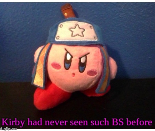 Kirby had never seen such BS before | image tagged in kirby had never seen such bs before | made w/ Imgflip meme maker