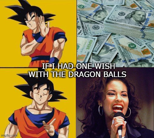worth it | IF I HAD ONE WISH WITH THE DRAGON BALLS | image tagged in selena | made w/ Imgflip meme maker