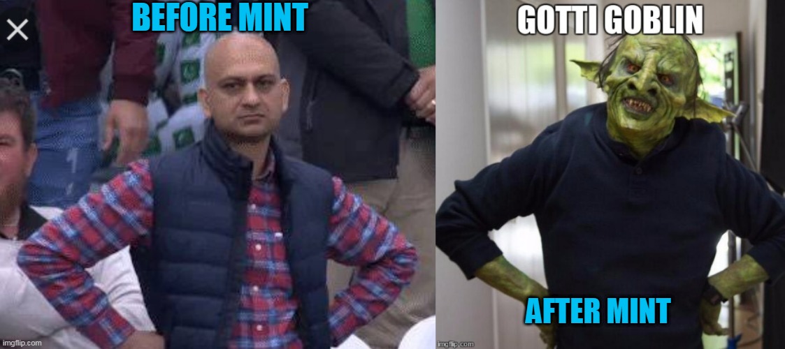 BEFORE MINT; AFTER MINT | made w/ Imgflip meme maker