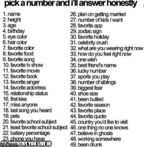 Pick one and ill answer | image tagged in pick any number | made w/ Imgflip meme maker