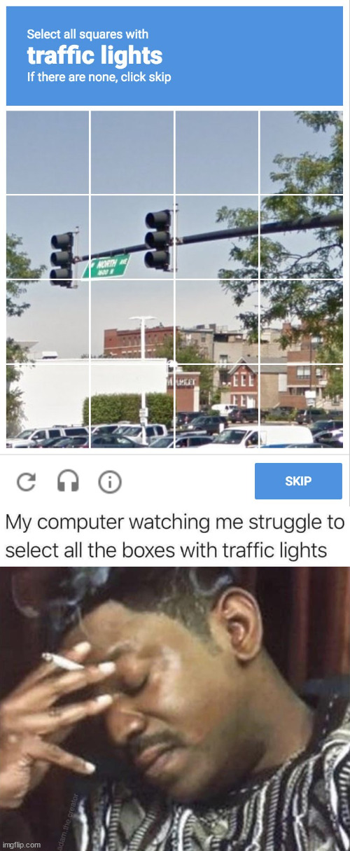 image tagged in traffic light captcha verification | made w/ Imgflip meme maker