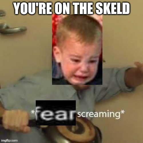 Fear Screaming | YOU'RE ON THE SKELD | image tagged in fear screaming | made w/ Imgflip meme maker