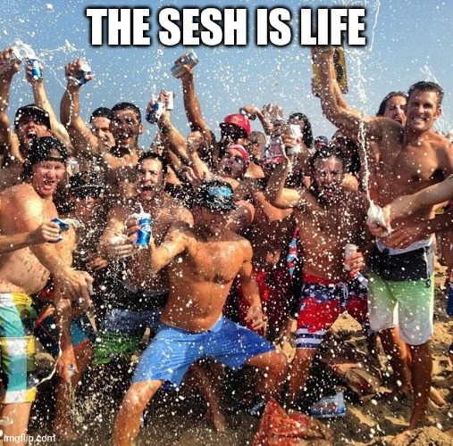 Frat Bros | THE SESH IS LIFE | image tagged in frat bros | made w/ Imgflip meme maker