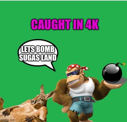 CAUGHT IN 4K; LETS BOMB SUGAS LAND | made w/ Imgflip meme maker