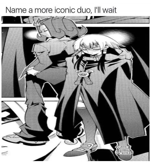 Name a more iconic duo but it's Yu-Gi-Oh! Blank Meme Template