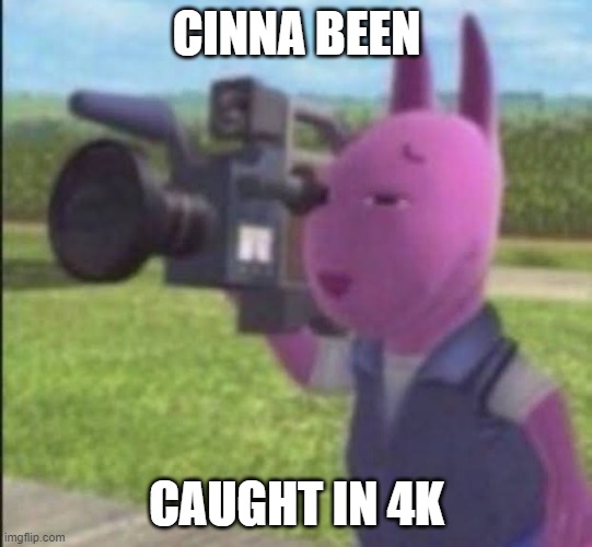 Caught in 4k | CINNA BEEN CAUGHT IN 4K | image tagged in caught in 4k | made w/ Imgflip meme maker