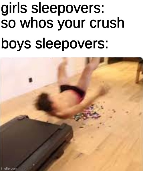 hehe | girls sleepovers: so whos your crush; boys sleepovers: | image tagged in cursed lego | made w/ Imgflip meme maker