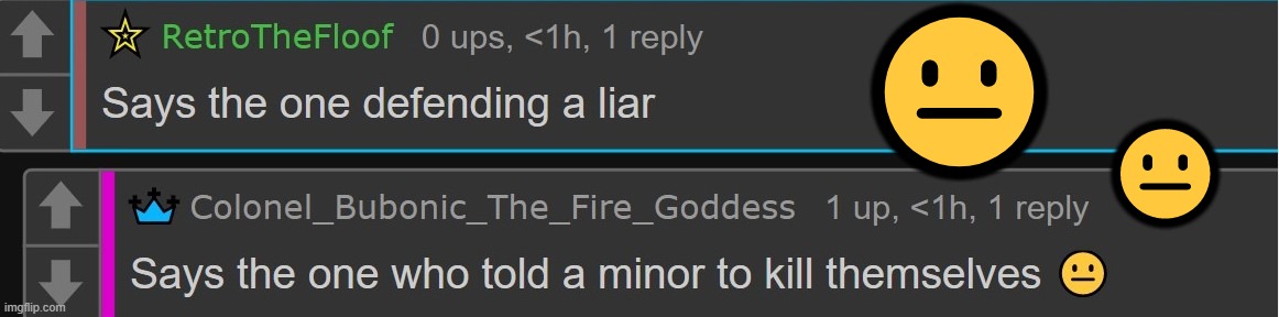 :-| | 😐; 😐 | made w/ Imgflip meme maker